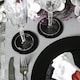 image 8 of Argon Tableware 12 Piece Metallic Charger Plates Set - Black | Black | Black