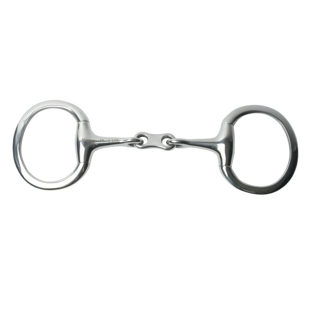 Korsteel Stainless Steel French Link Eggbutt Snaffle Bit - Silver - 6in