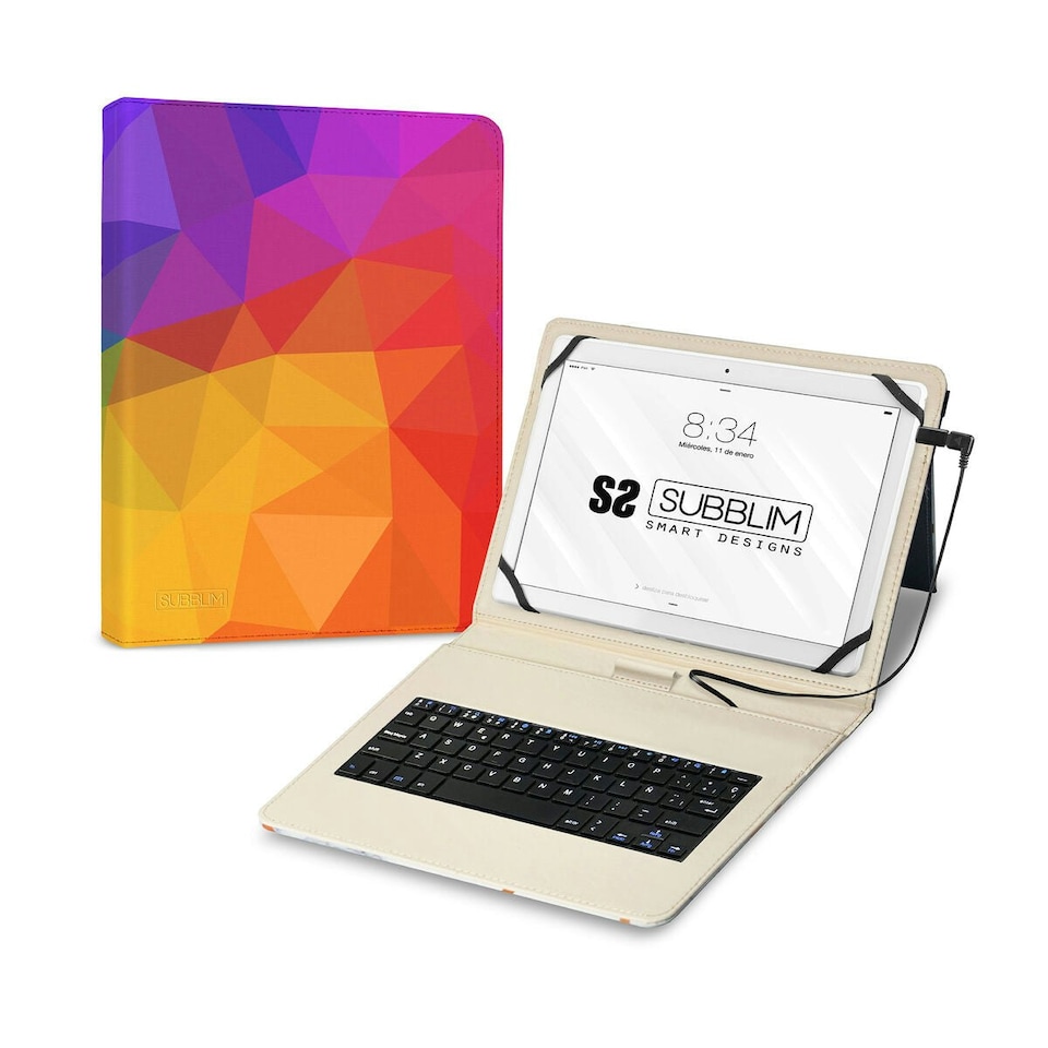 Case for Tablet and Keyboard Subblim SUBKT1-USB053 Multicolour Spanish Qwerty N/A | N/A | One Size