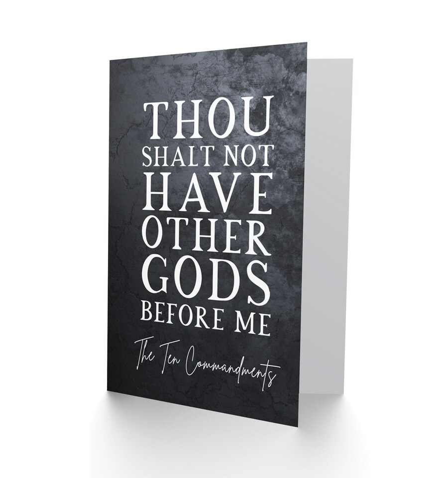 image 1 of Ten Commandments Thou Shalt Not Have Other Bible Verse Christian Card