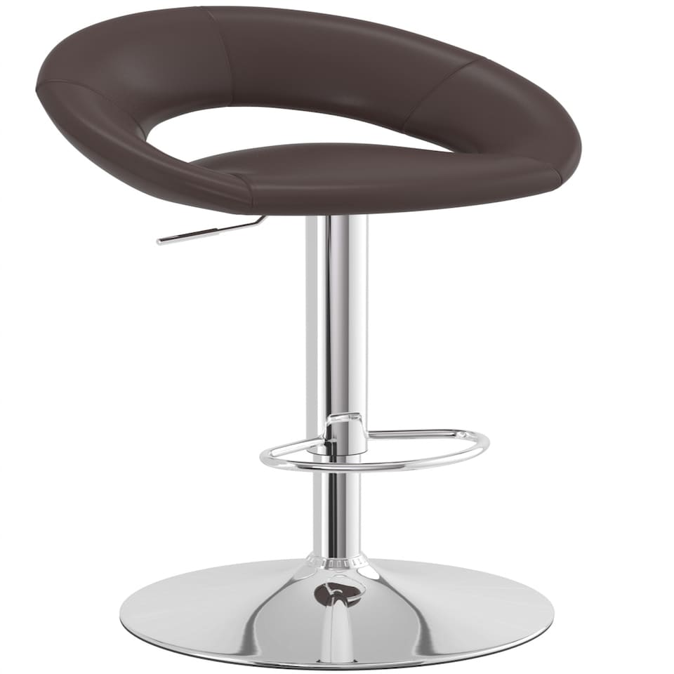 Serene Brown Breakfast Bar Stool Height Adjustable Brown