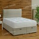 image 1 of Foot Lift Silver Plush Velvet 2ft6 Small Single Ottoman Divan Bed Set