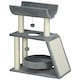 image 1 of PawHut Cat Tree Kitten Tower with Scratching Post Bed Perch Toy, Light Grey