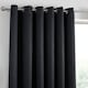 image 3 of Fusion Strata Eyelet Curtains Black