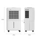 image 3 of HOMCOM 12L/Day Small Dehumidifier for Home Damp, with Humidity Light