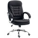 image 1 of HOMCOM Office Chair Computer Chair Executive Office Chair with Height Adjustable, Comfortable Desk Chair for Home Office Fabric Black