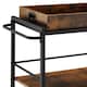 image 8 of Drinks Trolley Worcester - 3 shelves and removable tray, 4 swivel castors with parking brake | Brown | Industrial wood dark, rustic | 65 x 41,50 x 87 cm | 1