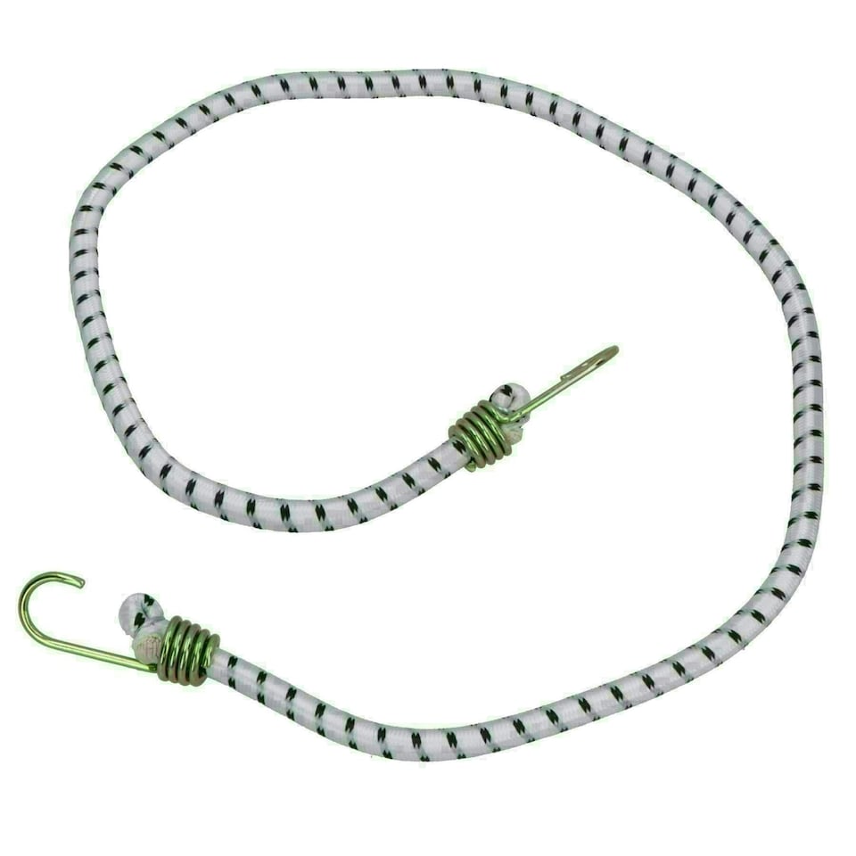image 1 of Heavy Duty Bungee Cords Fasteners Tie Downs Strap Fastening with Metal Hooks 1pk