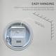 image 9 of kleankin Round Bathroom Mirror with LED Lights, Wall Mount Dimmable Makeup Mirror with 3 Temperature Colours, Defogging Film and Memory Function