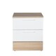 image 4 of Adore Teen White & Oak 2 Drawer Bedside Table Nightstand