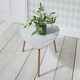 image 2 of Malme Side Table Occasional Large in Chalk Grey and Natural Pine Grey | Light Grey