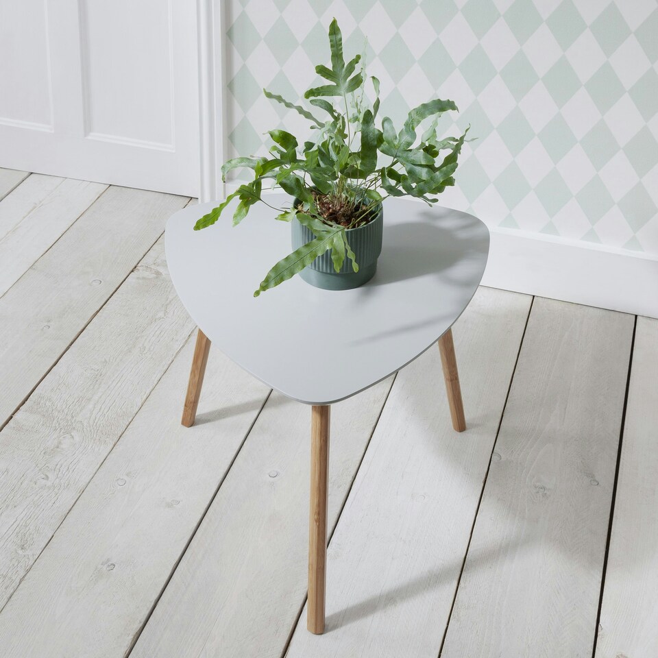 image 1 of Malme Side Table Occasional Large in Chalk Grey and Natural Pine Grey | Light Grey