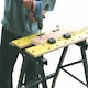 image 8 of Oypla Folding Foldable Trestle Work Bench Workbench Portable 100kg Black