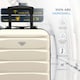 image 4 of 55x35x20cm Carry On Cabin Hard Shell Suitcase - 100+ Airlines Approved Including EasyJet (Paid), British Airways, Ryanair (Priority), TUI Cream | Cream / Black | Cabin Bag