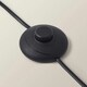 image 5 of ValueLights Camden Brushed Chrome Tripod Floor Lamp Charcoal Shade Grey