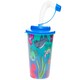image 1 of Sea Animals 3D Cup With Straw and Lid