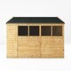image 2 of 10 x 8 Feet Shiplap Apex Shed - Timber - L296.6 x W250.4 x H235.6 cm - Brown Brown