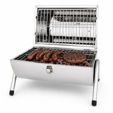 Portable Stainless Steel Barrel BBQ Charcoal Barbecue Table Top