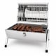image 1 of Portable Stainless Steel Barrel BBQ Charcoal Barbecue Table Top