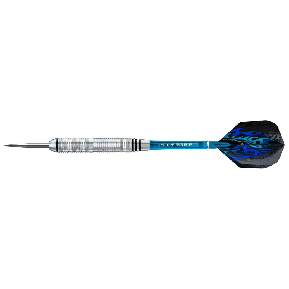image 1 of Harrows Blaze Inox Steel Darts - Silver/Blue - 22g