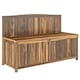 image 6 of Outsunny Wood Storage Bench for Patio, Outdoor Garden Seating, Brown Grey