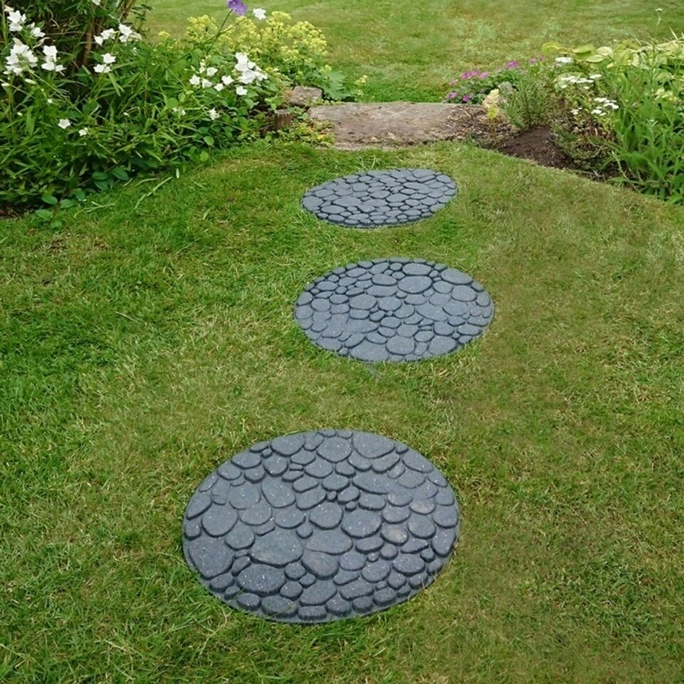 image 1 of Primeur Stepping Stone Garden Decoration - Grey - 45cm x 45cm