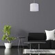 image 4 of Contemporary Designer Double Pleated White Cotton Fabric 12" Drum Lamp Shade White
