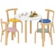 image 1 of AIYAPLAY 5 Piece Kids Table and Chairs Set, Wooden Toddler Table and Chairs Set for Playroom, Nursery, Classroom, for Arts, Crafts, Read, Draw, Aged 3-8 Years, Multicoloured