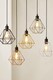 image 7 of ValueLights Diablo Pair Black Wire Frame Non Electric Pendant Shade | Black