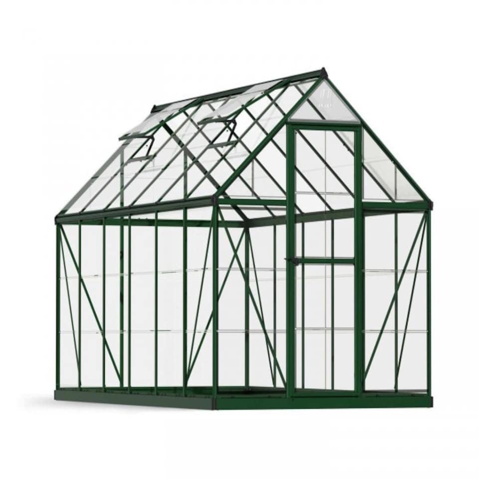 image 1 of Greenhouse Harmony 6 x 12 - Polycarbonate - L370 x W185 x H208 cm - Green