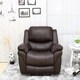 image 6 of Madison Electric Bonded Leather Automatic Recliner Home Lounge Chair (Brown)