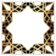 image 1 of Art deco star border (Picture Frame) White | L