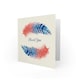 image 2 of Pink Blue Watercolour Bird Feathers For Her Thank You Card