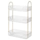 image 1 of ilus Makeup Organiser Modern Minimalist 3-Tier Cosmetic Storage Rack Beauty | White | White