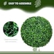 image 4 of HOMCOM Set of 2 Artificial Topiary Balls, 40cm FauBoxwood Balls, Hanging Decoration for Home, Indoor, Outdoor, Green