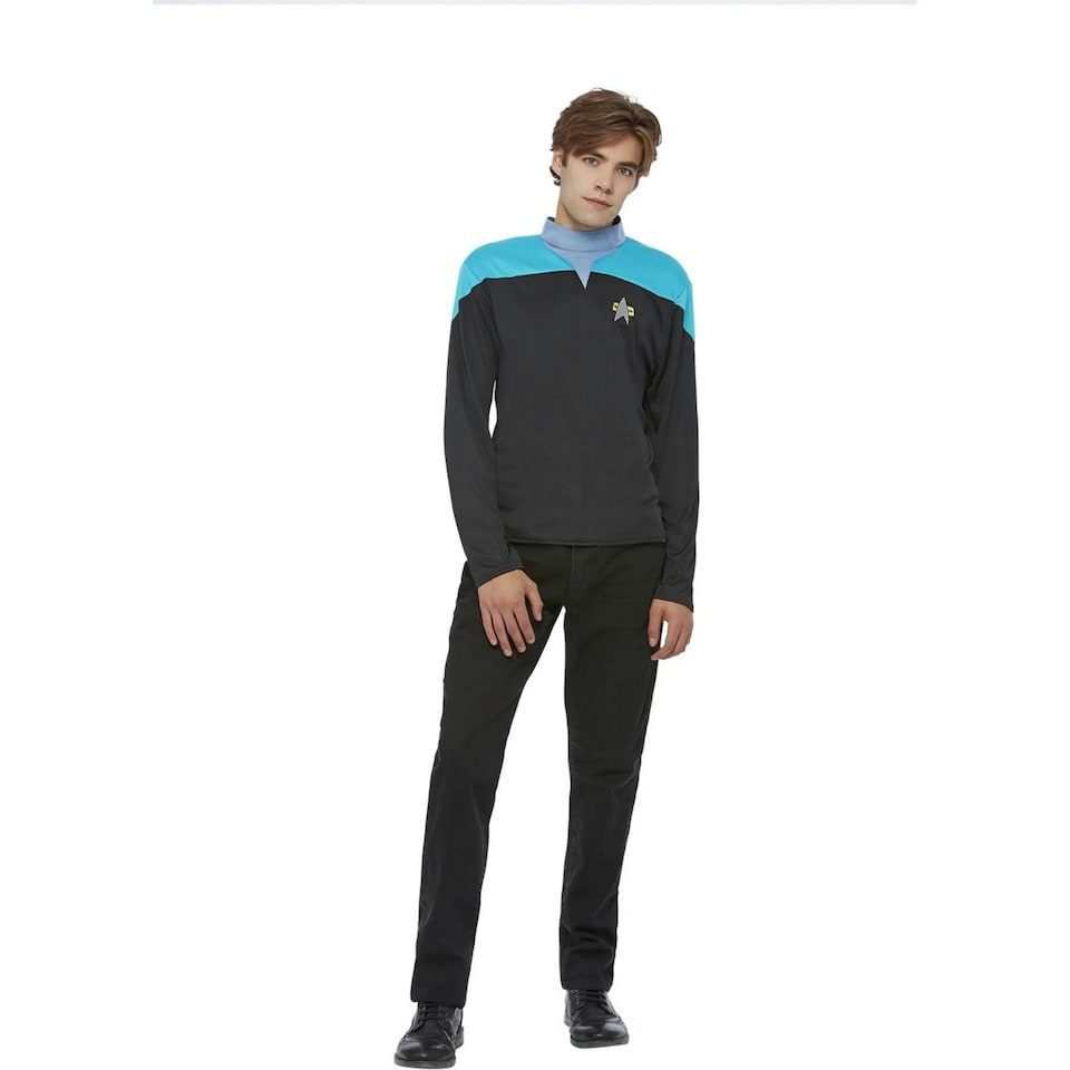 image 1 of Star Trek Voyager Mens Science Uniform Costume - Blue/Black - S S