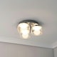 image 3 of ValueLights Alissa Polished Chrome IP44 3 Way Clear Glass Integrated LED Ceiling Light | Chrome