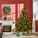 image 7 of HOMCOM 6FT Pre-Lit Christmas Tree Artificial Spruce Tree Holiday Décor Stand