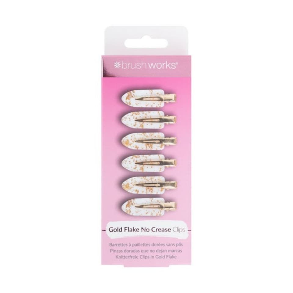 image 1 of Brushworks Gold Flake No Crease Clips