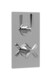image 1 of Balterley Connect Twin Concealed Crosshead Thermostatic Shower Valve (1 Outlets) - Balterley | Silver | Chrome | 1