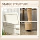 image 10 of HOMCOM Modern Accent Chair with Wood Legs, Wide Seat, Cream