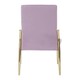 image 5 of Interiors by Premier Pink Velvet Dining Chair, Modern Dining Accent Chair, Pink & Gold Velvet Upholstered Dining Chair for Home