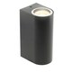 image 1 of CGC EILEEN Black Outdoor Curved Double Spotlight Wall Light Black