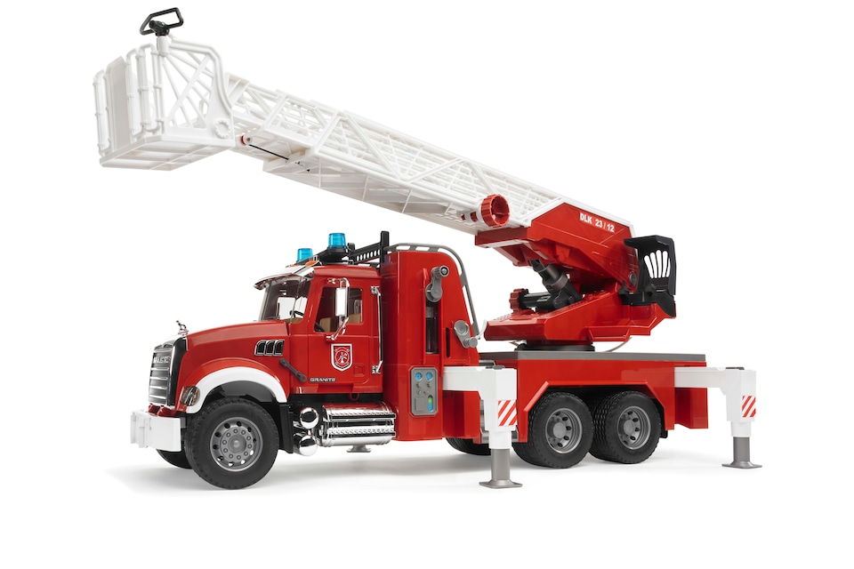 image 1 of Bruder MACK Granite Fire engine with ladder, waterpump and L S Modu Detailed Vehicle & Playset Model