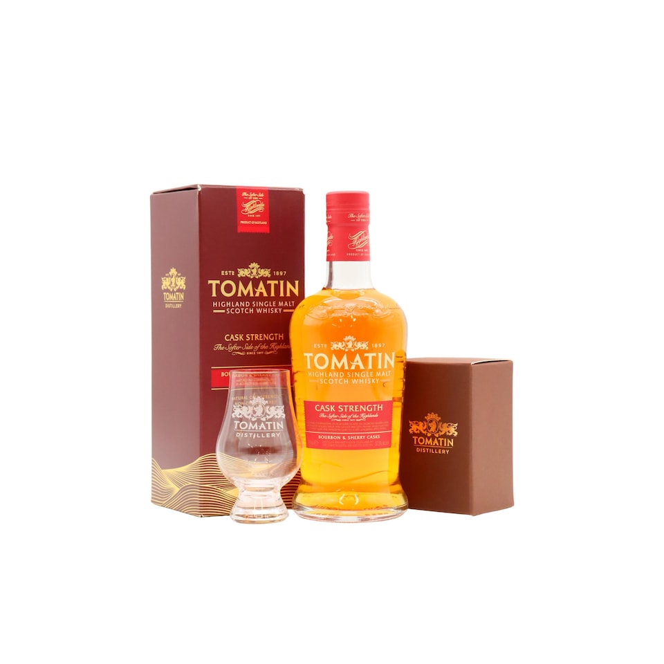 Tomatin Cask Strength Highland Single Malt Scotch Whisky Includes Glencairn Glass