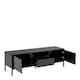 image 4 of Seaford 2 Door 1 Drawer TV Unit in Ash Black