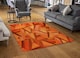 image 2 of Autumn Coloured Geometric Triangle Patterns Rug | Multi