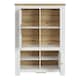 image 2 of Celesto 2 Door 4 Shelves Cabinet in White and Oak