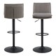 image 2 of Flynn Swivel Bar Stool with Height Adjustable Function in Light Grey-Brown.