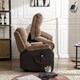 image 7 of Postana Dual Motor Rise Recliner 2 Seater Cord Drinks Console Sofa (Brown)